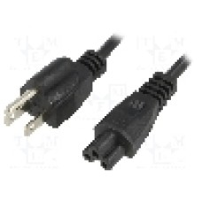 Cablu alimentare AC, 1.5m, 3 fire, culoare negru, IEC C5 mama, NEMA 5-15 (B) mufa, ESPE - 