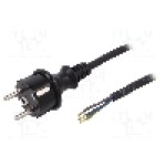 Cablu alimentare AC, 1.5m, 3 fire, culoare negru, cabluri, CEE 7/7 (E/F) mufa, SCHUKO mufa, PLASTROL - W-97546