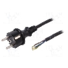 Cablu alimentare AC, 1.5m, 3 fire, culoare negru, cabluri, CEE 7/7 (E/F) mufa, SCHUKO mufa, PLASTROL - W-97546