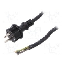 Cablu alimentare AC, 1.5m, 3 fire, culoare negru, cabluri, CEE 7/7 (E/F) mufa, SCHUKO mufa, PLASTROL - W-97896