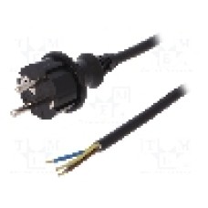 Cablu alimentare AC, 1.5m, 3 fire, culoare negru, cabluri, CEE 7/7 (E/F) mufa, SCHUKO mufa, PLASTROL - W-98380