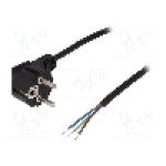 Cablu alimentare AC, 1.5m, 3 fire, culoare negru, cabluri, CEE 7/7 (E/F) ştecar in unghi, LOGILINK - CP135