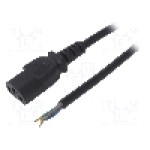 Cablu alimentare AC, 1.5m, 3 fire, culoare negru, cabluri, IEC C13 mama, AKYGA - AK-OT-02A