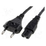 Cablu alimentare AC, 1.8m, 2 fire, culoare negru, CEE 7/16 (C) mufa, IEC C7 mama, LIAN DUNG - 