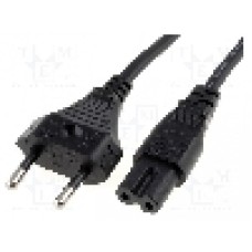 Cablu alimentare AC, 1.8m, 2 fire, culoare negru, CEE 7/16 (C) mufa, IEC C7 mama, LIAN DUNG - 