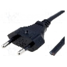 Cablu alimentare AC, 1.8m, 2 fire, culoare negru, cabluri, CEE 7/16 (C) mufa, LIAN DUNG - 