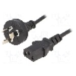 Cablu alimentare AC, 1.8m, 3 fire, culoare negru, AS/NZS 3112 (I) mufa, IEC C13 mama, ESPE - 