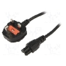 Cablu alimentare AC, 1.8m, 3 fire, culoare negru, BS 1363 (G) mufa, IEC C5 mama, SUNNY - C5G18