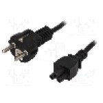 Cablu alimentare AC, 1.8m, 3 fire, culoare negru, CEE 7/7 (E/F) mufa, IEC C5 mama, ESPE - 
