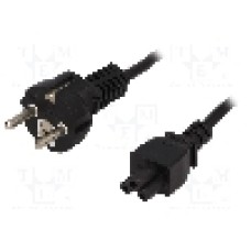 Cablu alimentare AC, 1.8m, 3 fire, culoare negru, CEE 7/7 (E/F) mufa, IEC C5 mama, ESPE - 