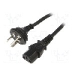Cablu alimentare AC, 1.8m, 3 fire, culoare negru, GB 2099 mufa, IEC C13 mama, SUNNY - C13C18