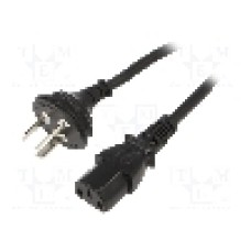 Cablu alimentare AC, 1.8m, 3 fire, culoare negru, GB 2099 mufa, IEC C13 mama, SUNNY - C13C18