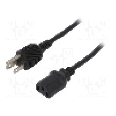 Cablu alimentare AC, 1.8m, 3 fire, culoare negru, IEC C13 mama, NEMA 5-15 (B) mufa, LOGILINK - CP099