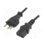 Cablu alimentare AC, 1.8m, 3 fire, culoare negru, IEC C13 mama, SEV-1011 (J) mufa, ESPE - 