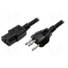 Cablu alimentare AC, 1.8m, 3 fire, culoare negru, IEC C13 mama, SEV-1011 (J) mufa, LOGILINK - CP102
