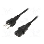 Cablu alimentare AC, 1.8m, 3 fire, culoare negru, IEC C13 mama, SEV-1011 (J) mufa, SUNNY - C13S18