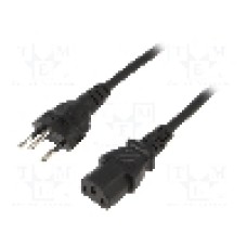 Cablu alimentare AC, 1.8m, 3 fire, culoare negru, IEC C13 mama, SEV-1011 (J) mufa, SUNNY - C13S18