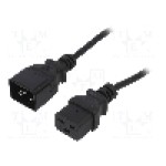 Cablu alimentare AC, 1.8m, 3 fire, culoare negru, IEC C19 mama, IEC C20 tata, AKYGA - AK-UP-03