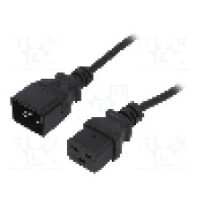 Cablu alimentare AC, 1.8m, 3 fire, culoare negru, IEC C19 mama, IEC C20 tata, AKYGA - AK-UP-03