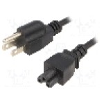 Cablu alimentare AC, 1.8m, 3 fire, culoare negru, IEC C5 mama, NEMA 5-15 (B) mufa, ESPE - 