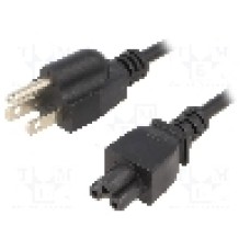 Cablu alimentare AC, 1.8m, 3 fire, culoare negru, IEC C5 mama, NEMA 5-15 (B) mufa, ESPE - 