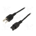 Cablu alimentare AC, 1.8m, 3 fire, culoare negru, IEC C5 mama, NEMA 5-15 (B) mufa, SUNNY - C5U18