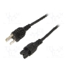 Cablu alimentare AC, 1.8m, 3 fire, culoare negru, IEC C5 mama, NEMA 5-15 (B) mufa, SUNNY - C5U18