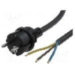 Cablu alimentare AC, 1.8m, 3 fire, culoare negru, cabluri, CEE 7/7 (E/F) mufa, JONEX - S2-3/25/1.8BK