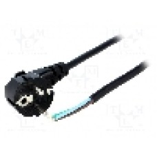 Cablu alimentare AC, 1.8m, 3 fire, culoare negru, cabluri, CEE 7/7 (E/F) ştecar in unghi, LIAN DUNG - 