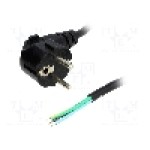 Cablu alimentare AC, 1.8m, 3 fire, culoare negru, cabluri, CEE 7/7 (E/F) ştecar in unghi, LIAN DUNG - 
