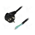 Cablu alimentare AC, 1.8m, 3 fire, culoare negru, cabluri, CEE 7/7 (E/F) ştecar in unghi, LIAN DUNG - 