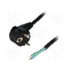 Cablu alimentare AC, 1.8m, 3 fire, culoare negru, cabluri, CEE 7/7 (E/F) ştecar in unghi, LIAN DUNG - 