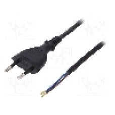 Cablu alimentare AC, 2m, 2 fire, culoare negru, cabluri, CEE 7/16 (C) mufa, PLASTROL - W-97146