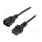 Cablu alimentare AC, 2m, 3 fire, culoare negru, IEC C19 mama, IEC C20 tata, IEC LOCK - IEC-PC1285