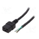 Cablu alimentare AC, 2m, 3 fire, culoare negru, cabluri, IEC C19 mama, LIAN DUNG - 