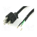 Cablu alimentare AC, 2m, 3 fire, culoare negru, cabluri, NEMA 5-15 (B) mufa, LIAN DUNG - 