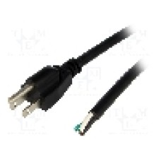 Cablu alimentare AC, 3.5m, 3 fire, culoare negru, cabluri, NEMA 5-15 (B) mufa, LIAN DUNG - 