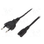 Cablu alimentare AC, 3m, 2 fire, culoare negru, CEE 7/16 (C) mufa, IEC C7 mama, LOGILINK - CP145