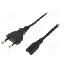 Cablu alimentare AC, 3m, 2 fire, culoare negru, CEE 7/16 (C) mufa, IEC C7 mama, LOGILINK - CP145
