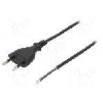 Cablu alimentare AC, 3m, 2 fire, culoare negru, cabluri, CEE 7/16 (C) mufa, PLASTROL - W-97140