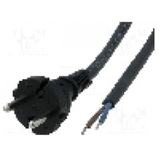 Cablu alimentare AC, 3m, 2 fire, culoare negru, cabluri, CEE 7/17 (C) mufa, JONEX - S8RR-2/07/3BK