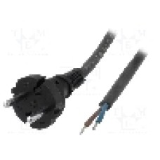 Cablu alimentare AC, 3m, 2 fire, culoare negru, cabluri, CEE 7/17 (C) mufa, JONEX - S8RR-2/15/3BK