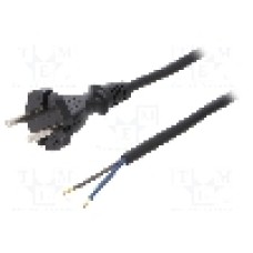 Cablu alimentare AC, 3m, 2 fire, culoare negru, cabluri, CEE 7/17 (C) mufa, PLASTROL - W-97188