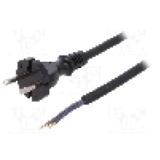 Cablu alimentare AC, 3m, 2 fire, culoare negru, cabluri, CEE 7/17 (C) mufa, PLASTROL - W-97256