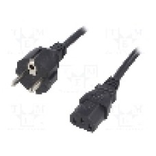 Cablu alimentare AC, 3m, 3 fire, culoare negru, CEE 7/7 (E/F) mufa, IEC C13 mama, LIAN DUNG - 