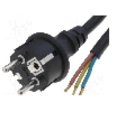 Cablu alimentare AC, 3m, 3 fire, culoare negru, cabluri, CEE 7/7 (E/F) mufa, JONEX - S3RN-3/10/3BK