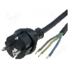 Cablu alimentare AC, 3m, 3 fire, culoare negru, cabluri, CEE 7/7 (E/F) mufa, JONEX - S3RR-3/10/3BK