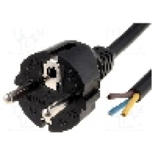 Cablu alimentare AC, 3m, 3 fire, culoare negru, cabluri, CEE 7/7 (E/F) mufa, LIAN DUNG - 