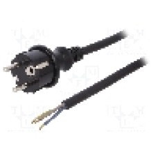 Cablu alimentare AC, 3m, 3 fire, culoare negru, cabluri, CEE 7/7 (E/F) mufa, SCHUKO mufa, PLASTROL - W-97208
