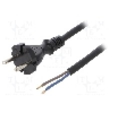 Cablu alimentare AC, 4.5m, 2 fire, culoare negru, cabluri, CEE 7/17 (C) mufa, PLASTROL - W-97195